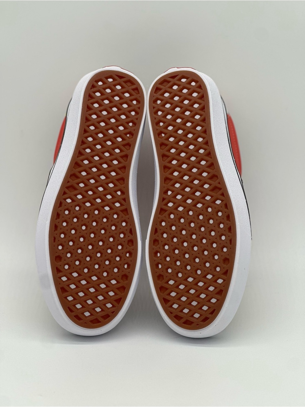 Vans Multi-Color Checkerboard and Red Low Top Sneakers - Picture 7 of 10